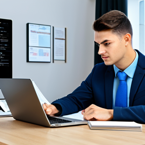 **Image Prompt:** A determined individual studying e-commerce concepts at a bright, modern desk, surrounded by books and a laptop displaying website analytics. They are fully clothed in professional attire, safe for work. The scene emphasizes learning and skill acquisition. Focus on a feeling of ambition and preparation. Perfect anatomy, correct proportions, natural pose, high quality. Family-friendly, appropriate content.
