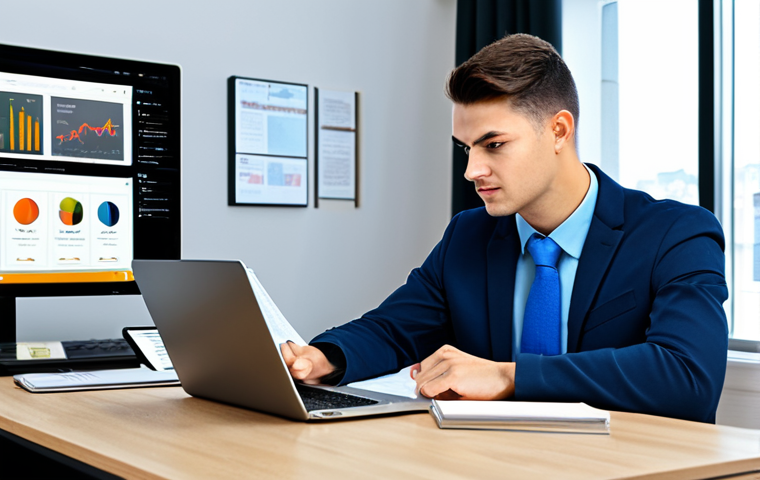 **Image Prompt:** A determined individual studying e-commerce concepts at a bright, modern desk, surrounded by books and a laptop displaying website analytics. They are fully clothed in professional attire, safe for work. The scene emphasizes learning and skill acquisition. Focus on a feeling of ambition and preparation. Perfect anatomy, correct proportions, natural pose, high quality. Family-friendly, appropriate content.